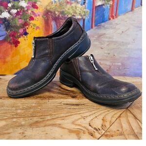 [JOSEF SEIBEL] The European Comfort Brown Leather Zip Loafer Oxfords W 38 US 8